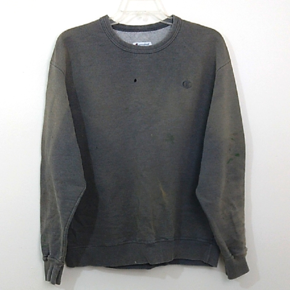 Vintage 90's Champion Gradient Sun Faded Thrashed Distressed‎ Work Sweatshirt